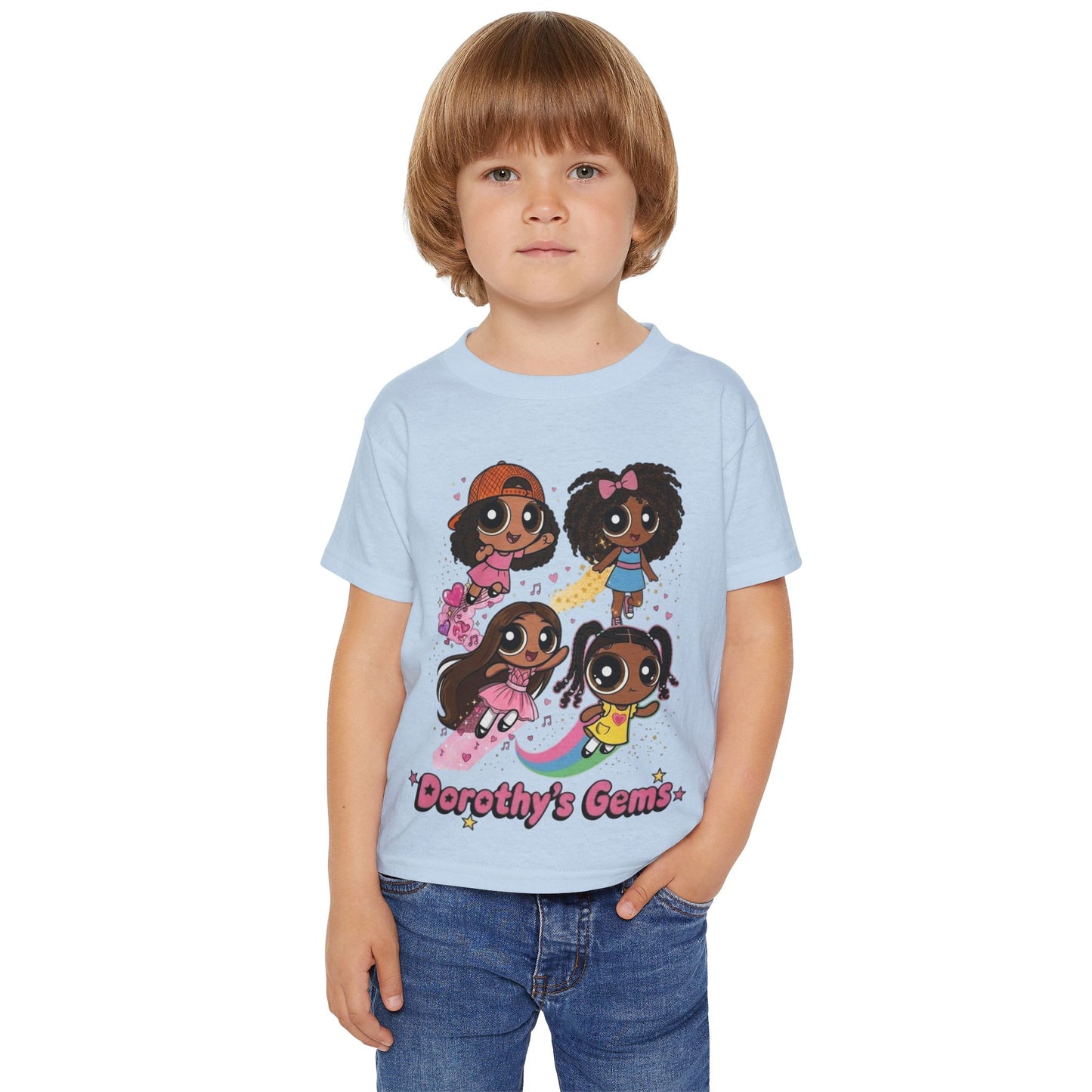 Toddler T-Shirt — "Dorothy’s Gems" Cute Cartoon Girls Graphic Tee