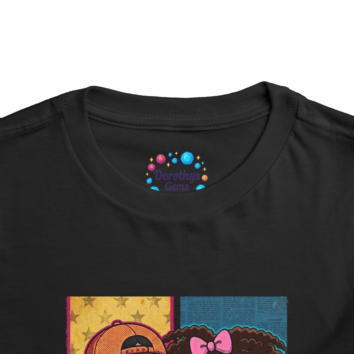 "Dorothy's Gems" Toddler Tee — Colorful Cartoon Squad Graphic