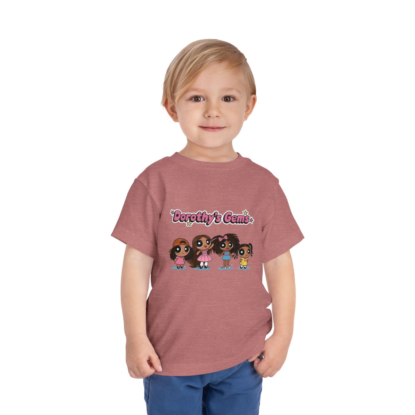 "Dorothy's Gems" Toddler Tee — Colorful Cartoon Squad Graphic