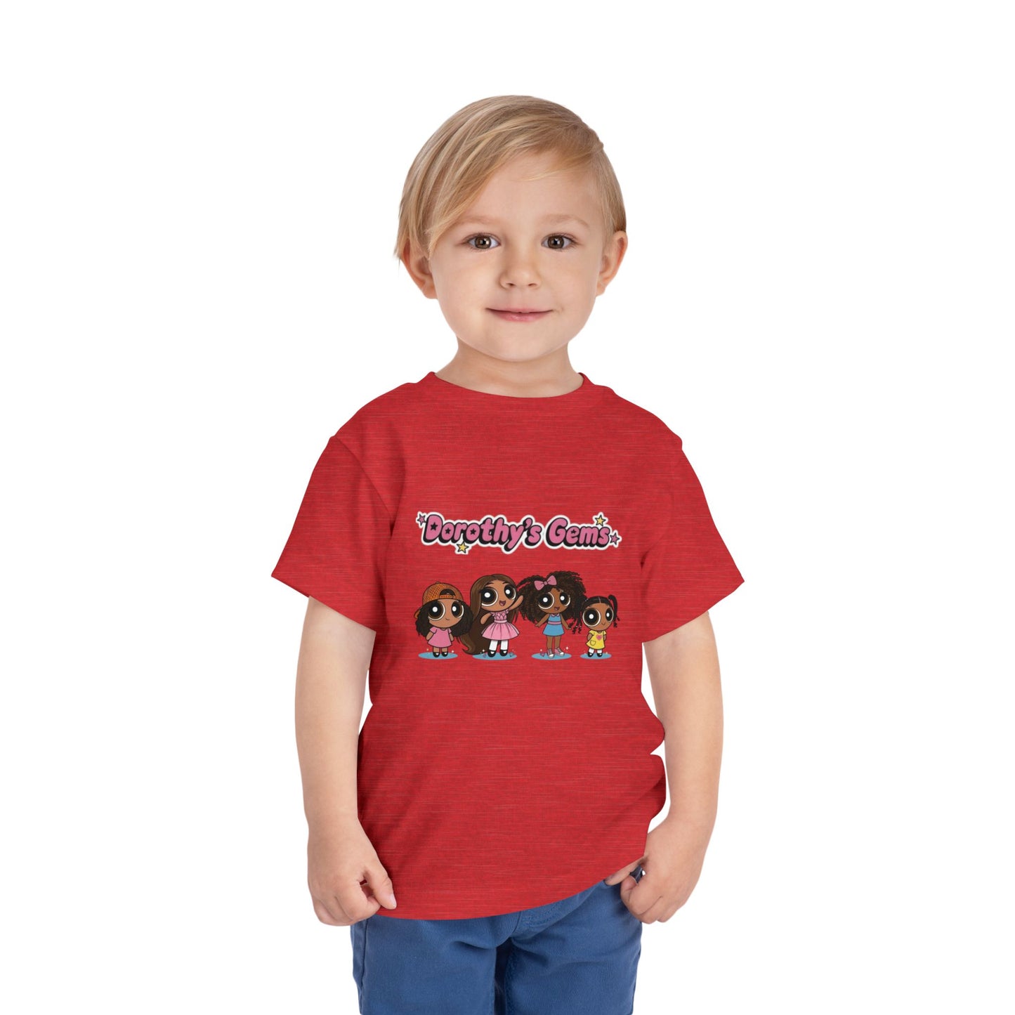 "Dorothy's Gems" Toddler Tee — Colorful Cartoon Squad Graphic