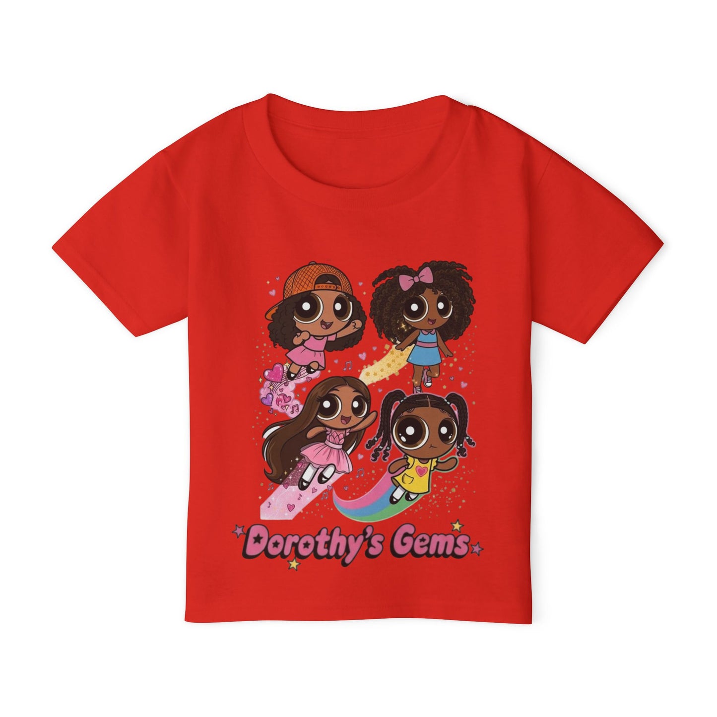 Toddler T-Shirt — "Dorothy’s Gems" Cute Cartoon Girls Graphic Tee