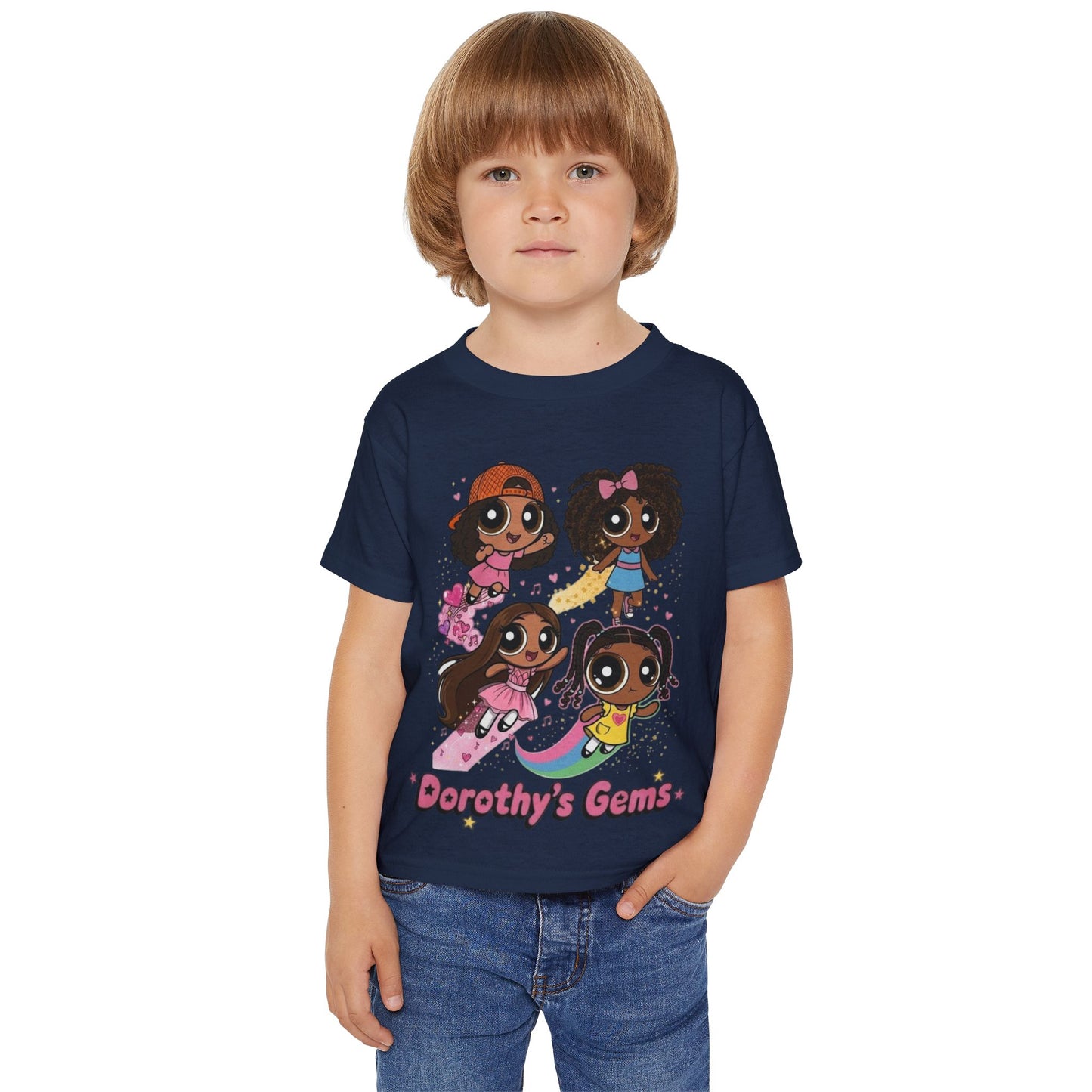 Toddler T-Shirt — "Dorothy’s Gems" Cute Cartoon Girls Graphic Tee