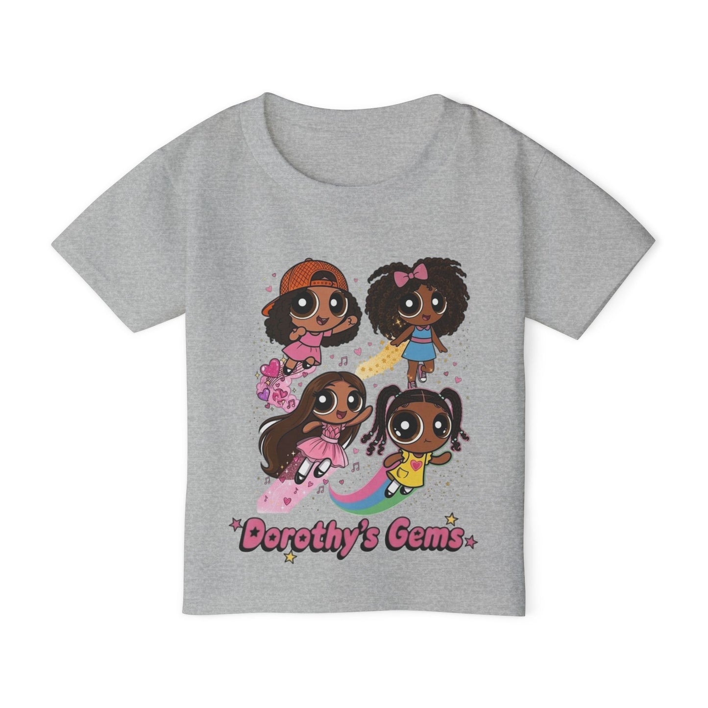Toddler T-Shirt — "Dorothy’s Gems" Cute Cartoon Girls Graphic Tee