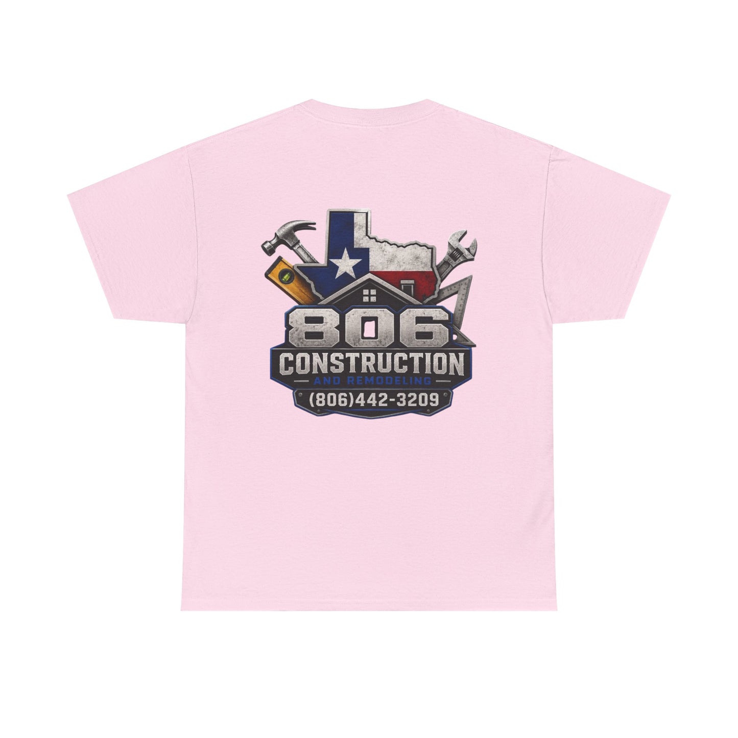 Construction T‑Shirt — "806 Construction" Texas Flag Logo with Phone Number