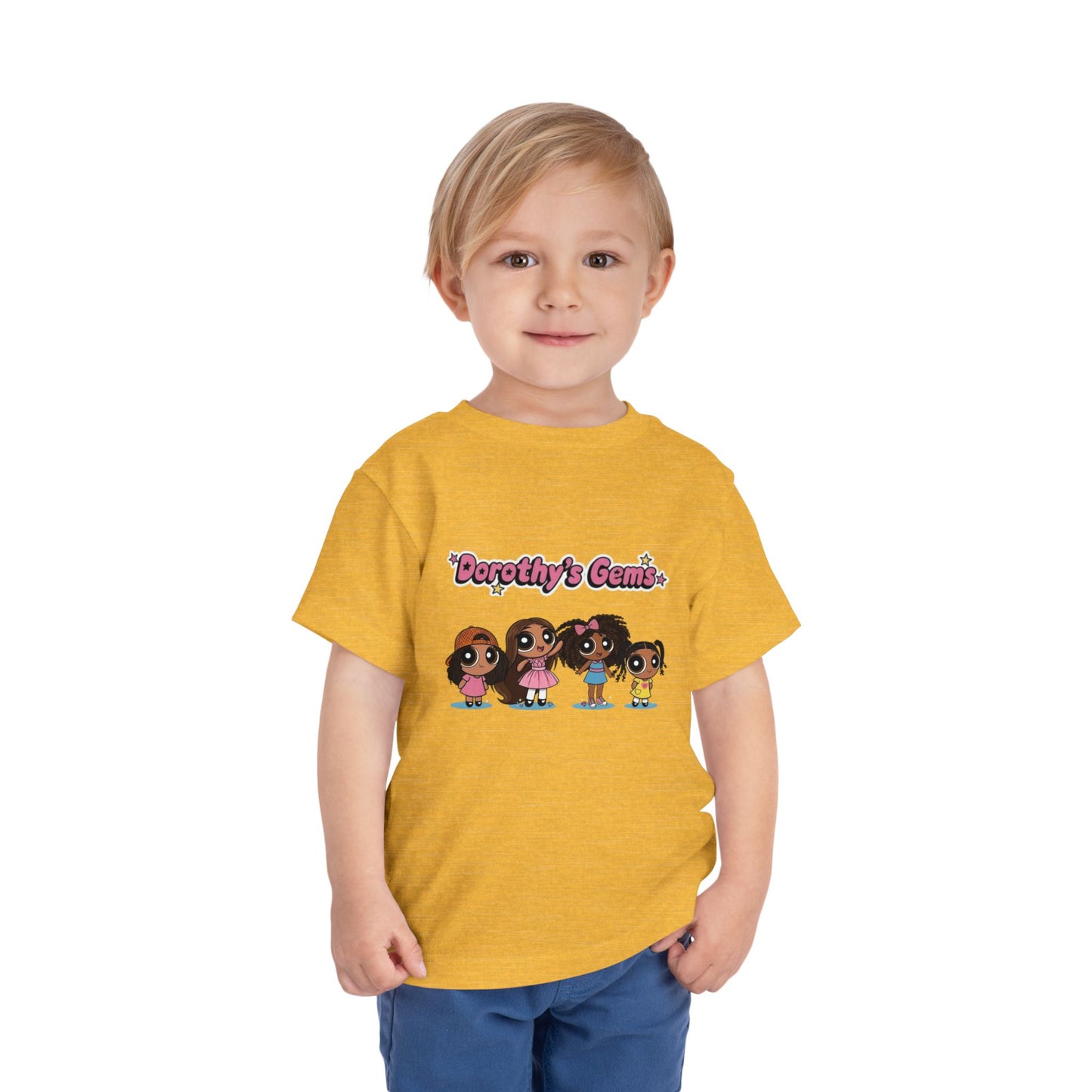 "Dorothy's Gems" Toddler Tee — Colorful Cartoon Squad Graphic