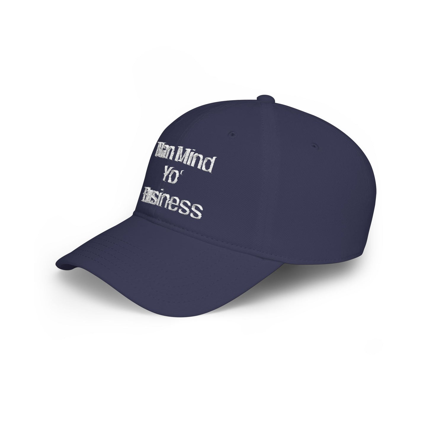 Low Profile Baseball Cap — "Man Mind Yo' Business" Embroidered Red Hat