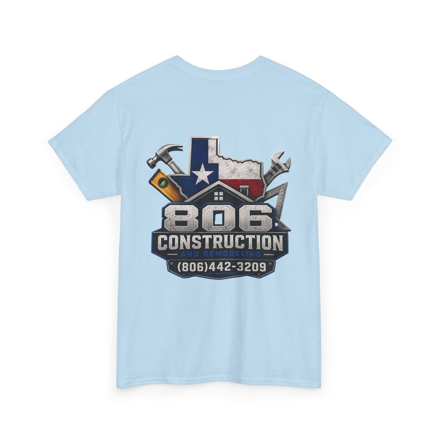 Construction T‑Shirt — "806 Construction" Texas Flag Logo with Phone Number