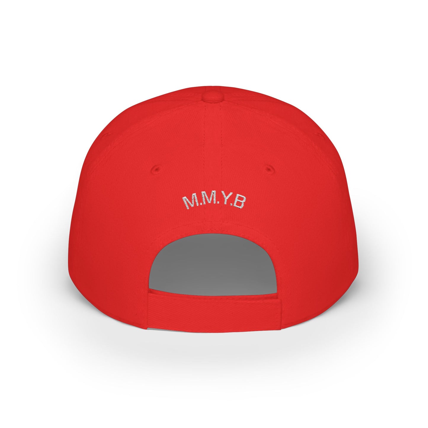 Low Profile Baseball Cap — "Man Mind Yo' Business" Embroidered Red Hat